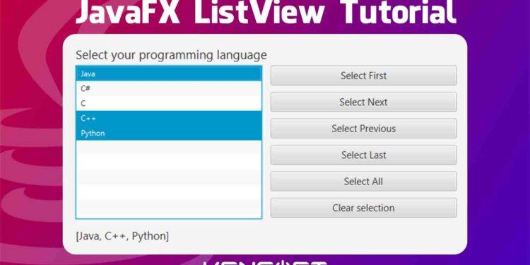 How To Use The Listview In Javafx Perfect Tutorial