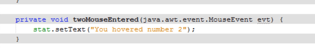 Hover effect in Java