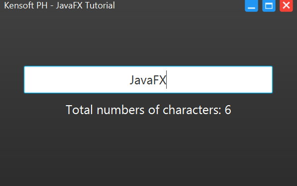 count number of characters in java