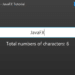 count number of characters in java