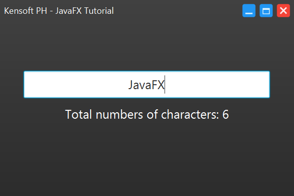 count number of characters in java