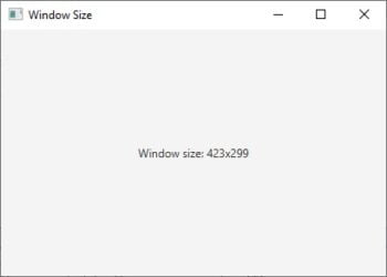 Window size in JavaFX
