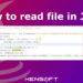 Read file in Java