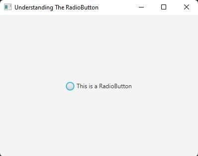 JavaFX RadioButton