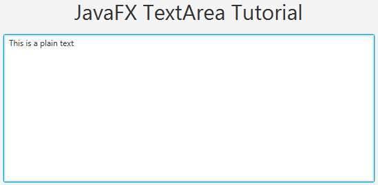 TextArea in JavaFX