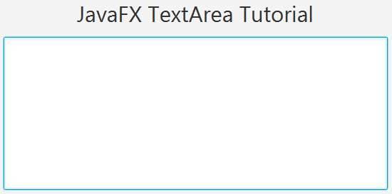 JavaFX TextArea