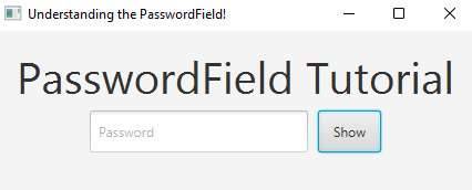 PasswordField in JavaFX