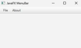 How to use the menu bar in javafx