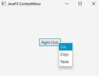 JavaFX ContextMenu