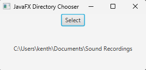 JavaFX DirectoryChooser