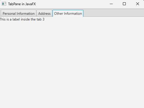 JavaFX TabPane Tutorial