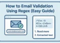 Email validation using regex