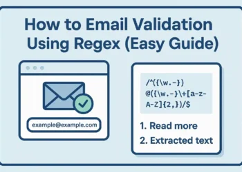 Email validation using regex