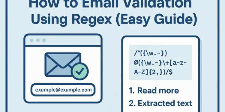 Email validation using regex