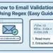 Email validation using regex